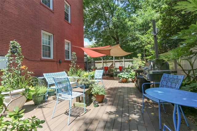 view of wooden deck