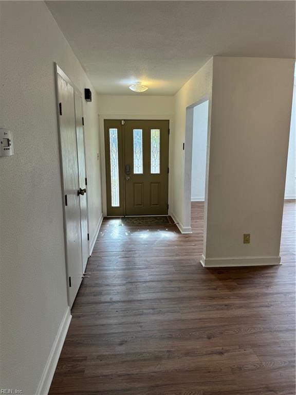 entryway featuring dark hardwood / wood-style floors