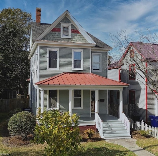 view of front of home with a porch