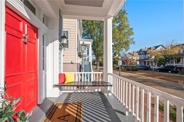 balcony with covered porch