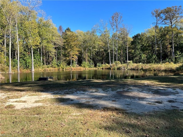 view of yard featuring a water view