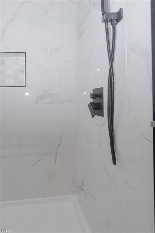 room details with tiled shower