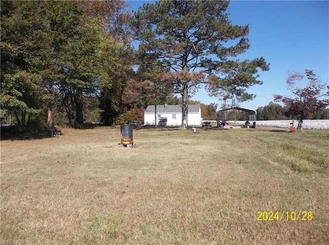 view of yard featuring a gazebo