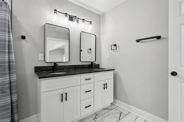 bathroom featuring vanity