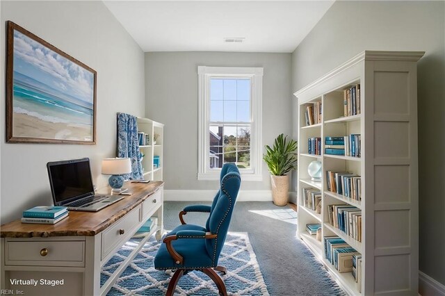 318 Sycamore Ave, Newport News, VA 23607 - office area featuring baseboards and carpet flooring