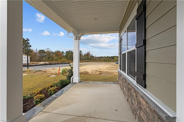 view of patio / terrace featuring covered porch