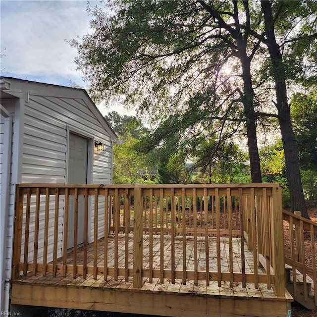 view of wooden deck