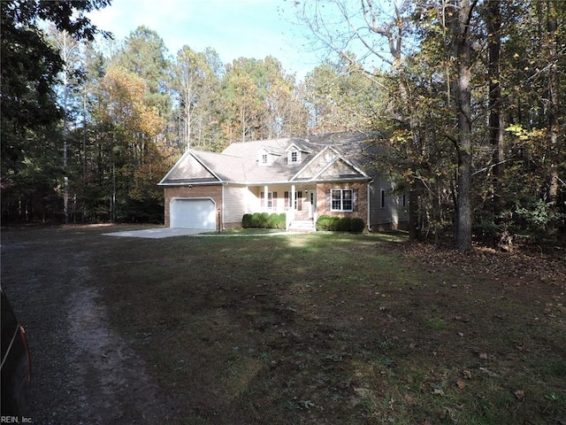 view of front of house featuring a garage and covered porch