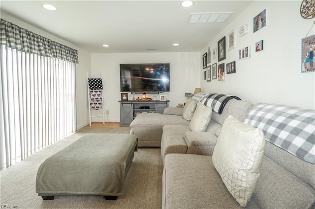 view of carpeted living room