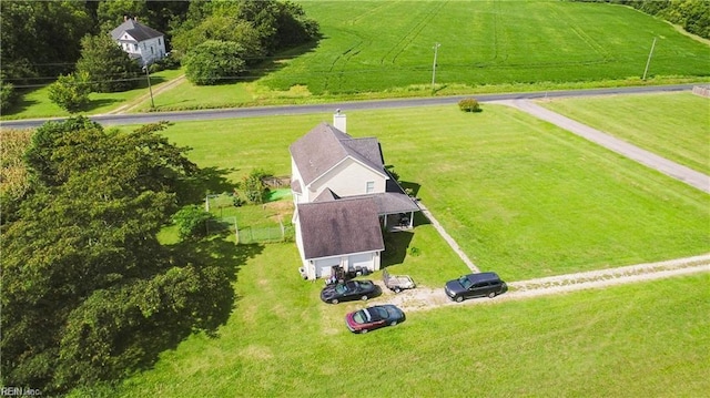 aerial view featuring a rural view