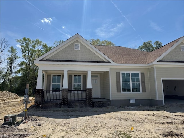 5033 Annapolis Dr, Chesapeake, VA 23321 - craftsman-style home with covered porch, a garage, and crawl space