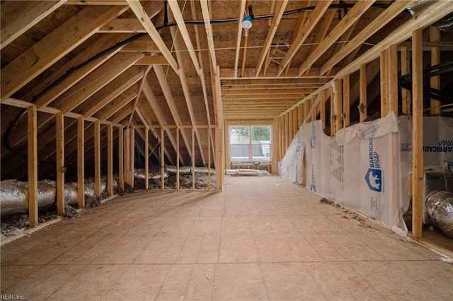 view of attic