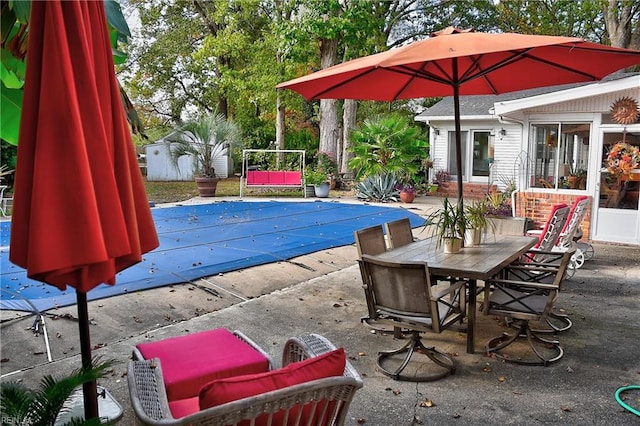 view of pool with a patio area