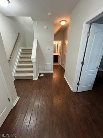 interior space featuring dark hardwood / wood-style flooring