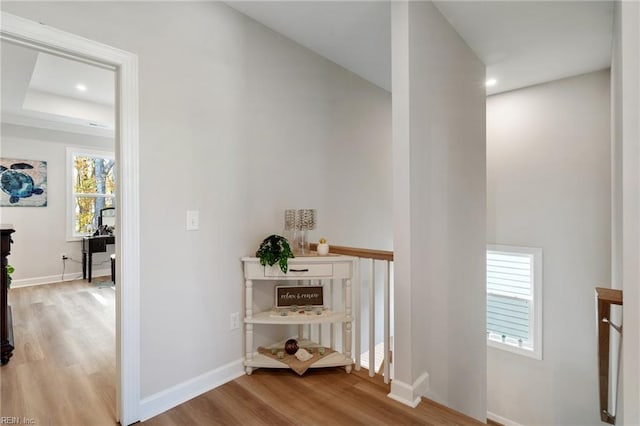 hallway featuring light hardwood / wood-style floors