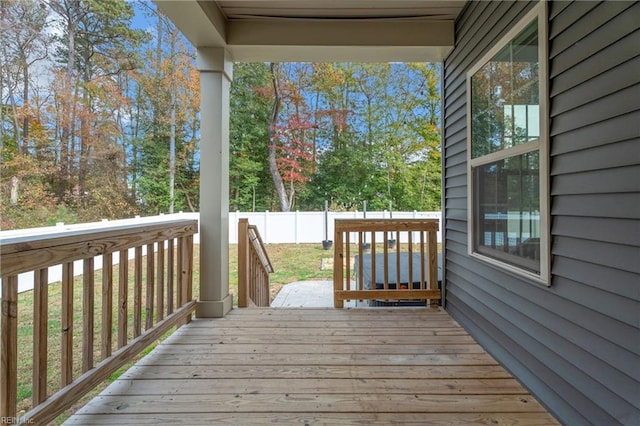 view of wooden terrace