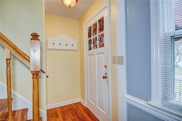 entryway featuring hardwood / wood-style floors