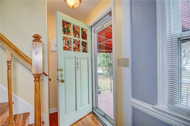 entryway featuring light wood-type flooring