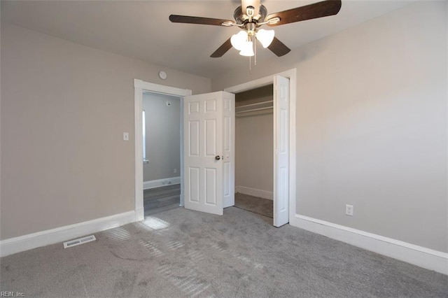 228 Libby St, Hampton, VA 23663 - unfurnished bedroom featuring carpet floors, baseboards, ceiling fan, and a closet