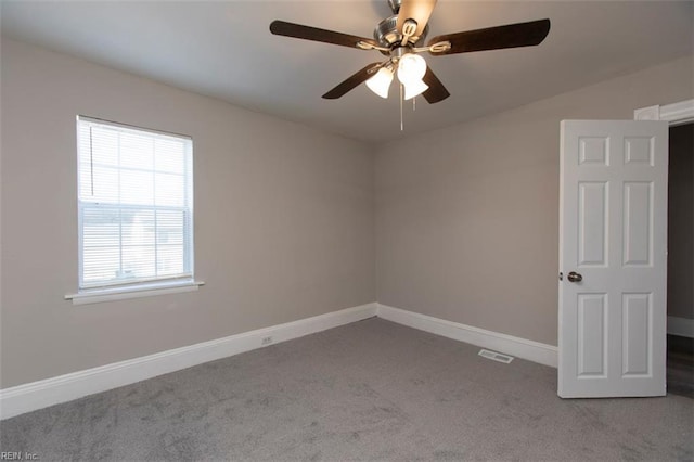 228 Libby St, Hampton, VA 23663 - empty room featuring carpet flooring, a ceiling fan, and baseboards