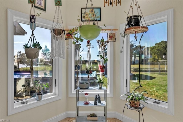 interior details featuring tile patterned floors