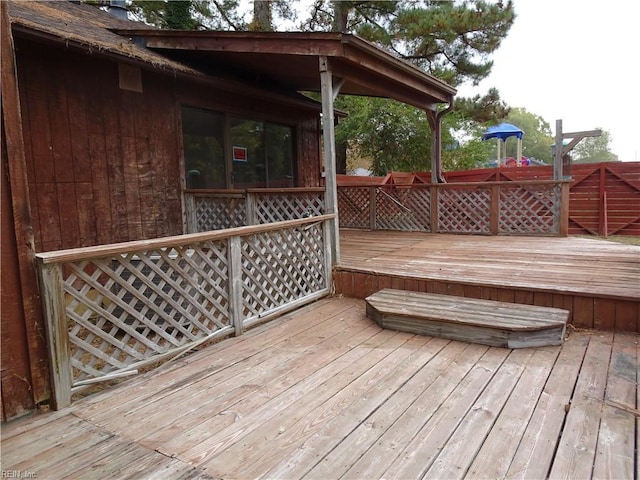 view of wooden terrace