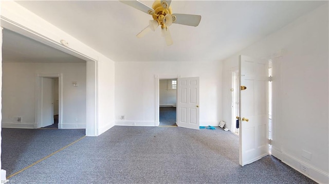 spare room featuring ceiling fan