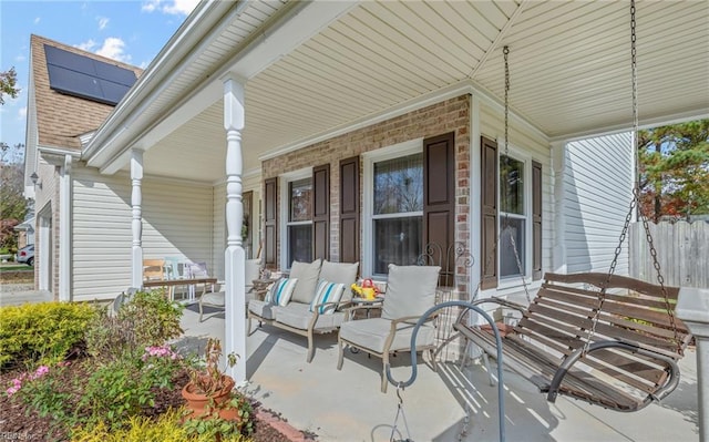 view of patio with covered porch