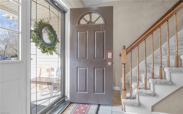 view of tiled entryway