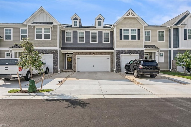 view of property with a garage