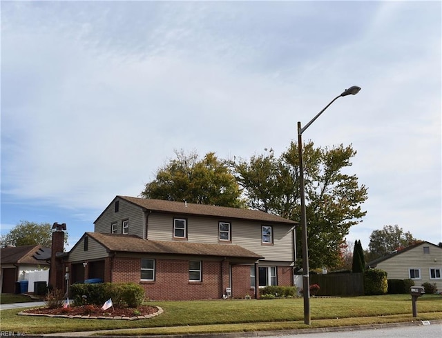 view of property with a front yard