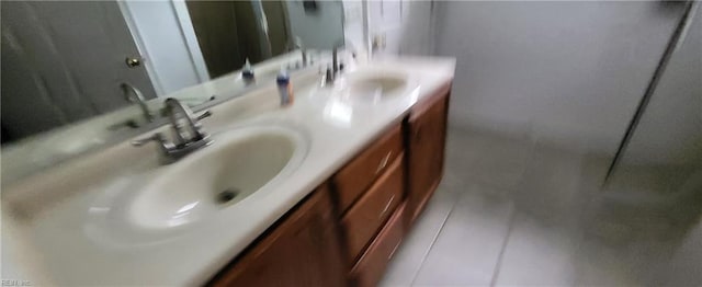 bathroom featuring vanity and tile patterned floors