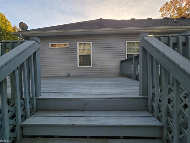 view of deck at dusk