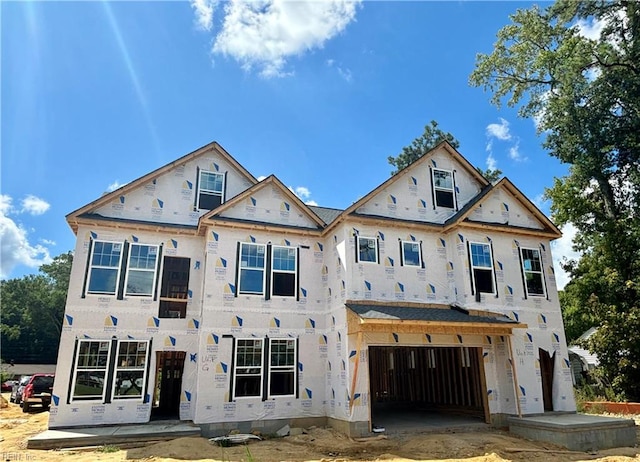 view of front facade featuring a garage