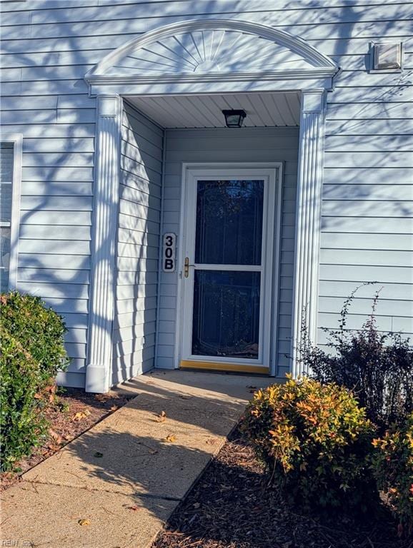 view of doorway to property