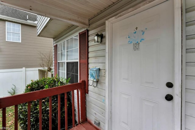 view of doorway to property