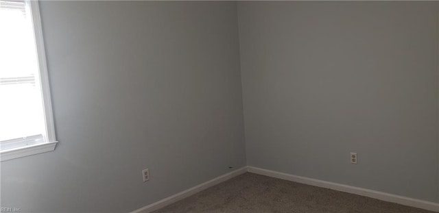 empty room with carpet floors and a wealth of natural light