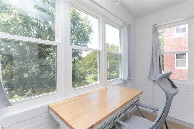 sunroom with a healthy amount of sunlight