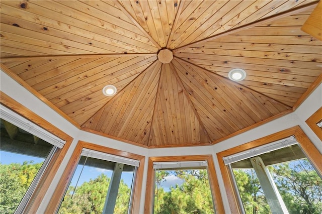 interior details with wooden ceiling