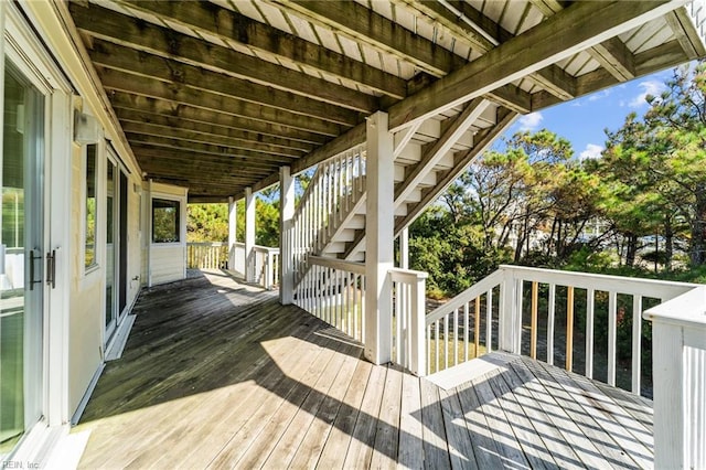 view of wooden terrace