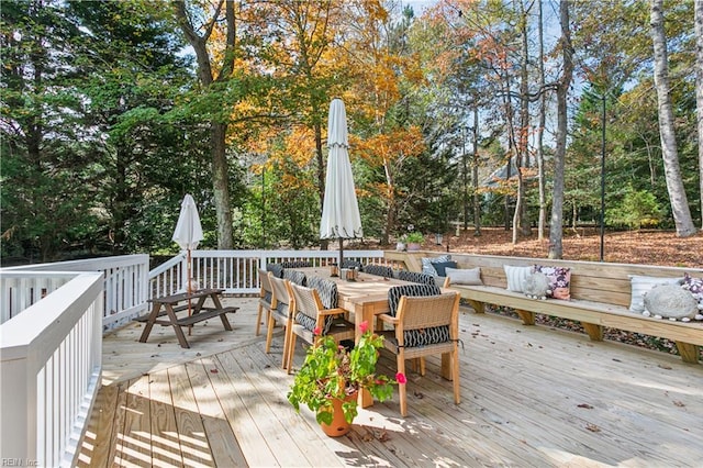 view of wooden deck