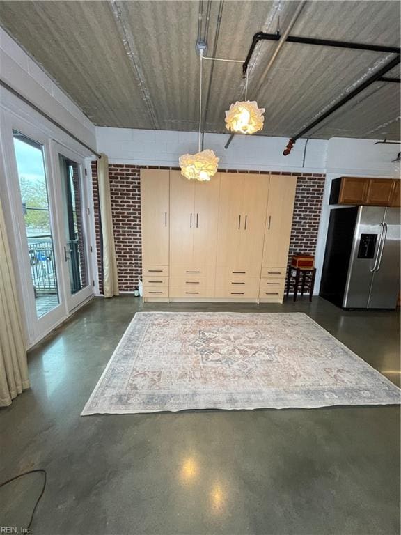 view of unfurnished dining area