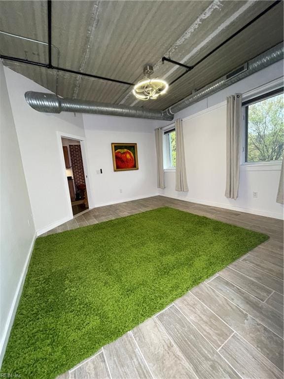 interior space with a lawn