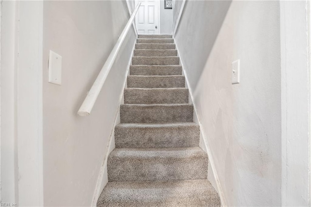 stairway with carpet