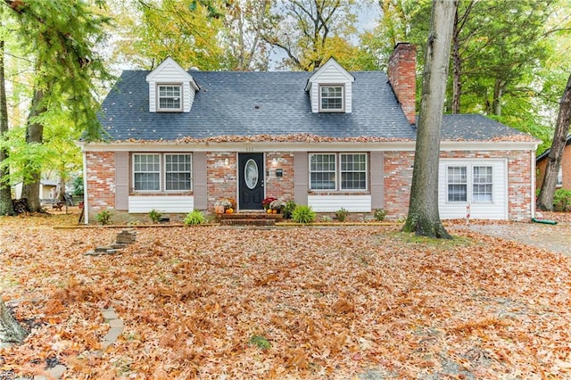 view of new england style home