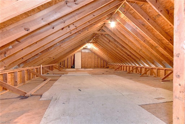 view of attic