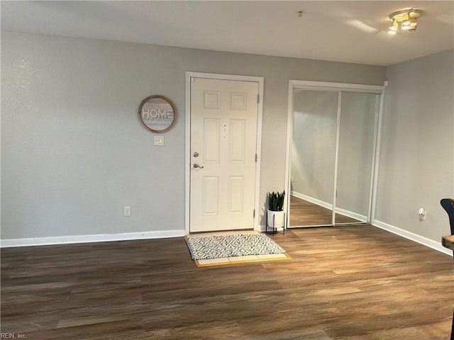 entrance foyer with wood-type flooring