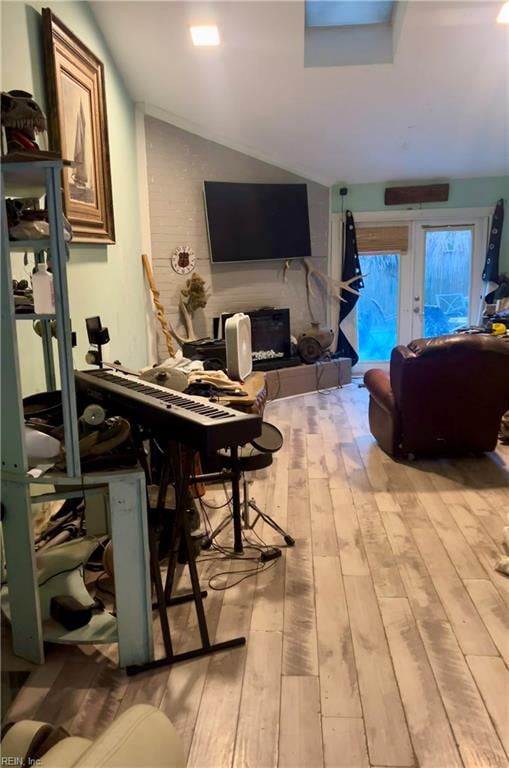 living room featuring light hardwood / wood-style flooring