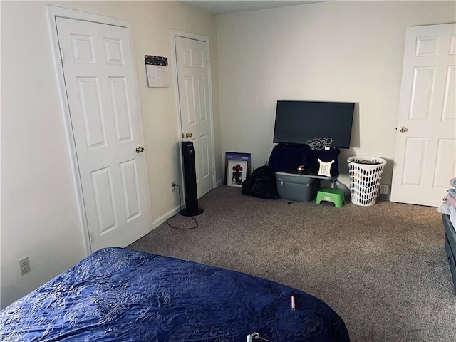 view of carpeted bedroom