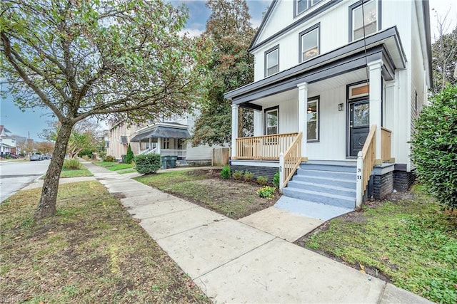 view of front of house featuring covered porch